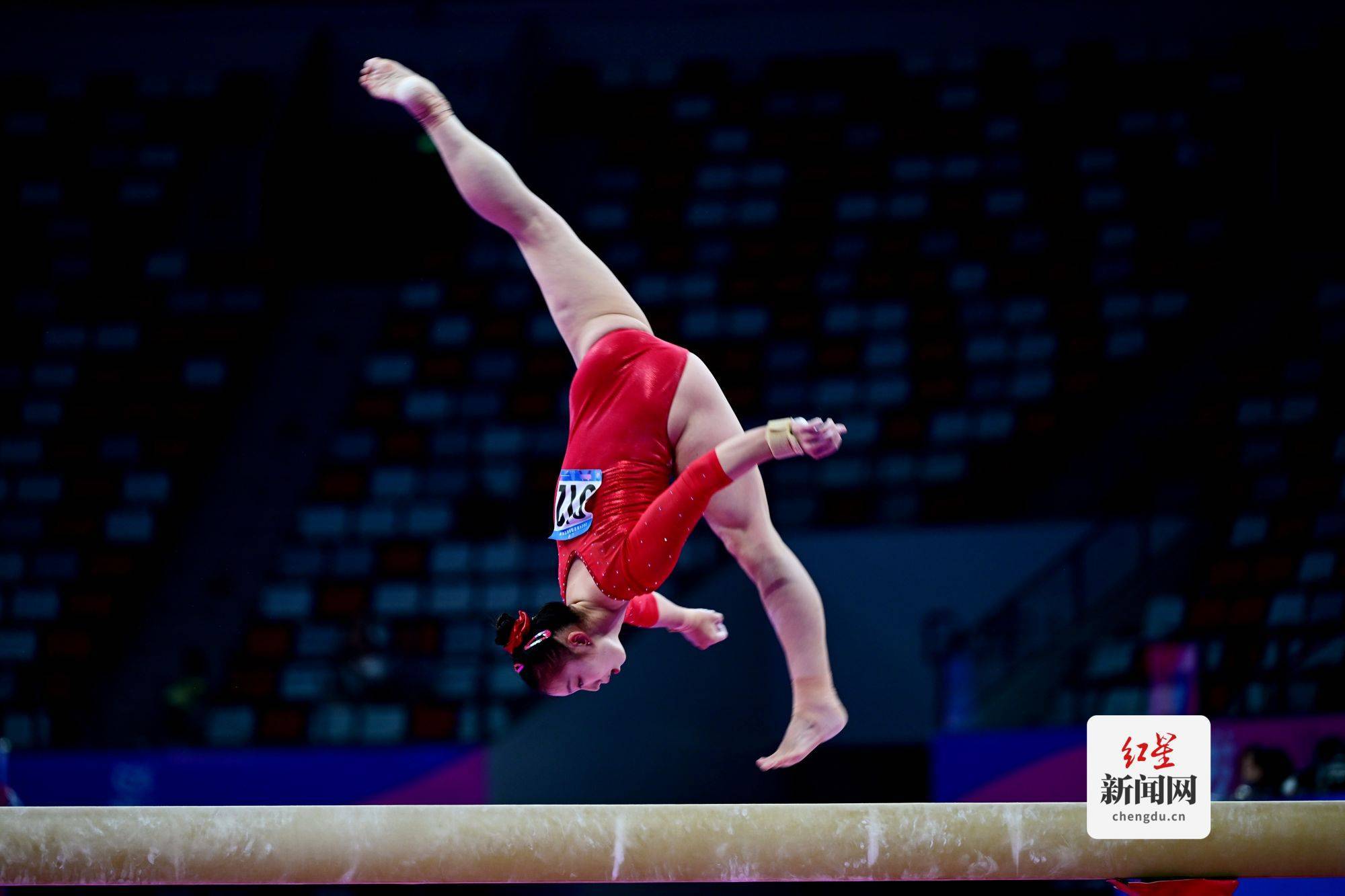 体操选手完美发挥，震撼全场观众